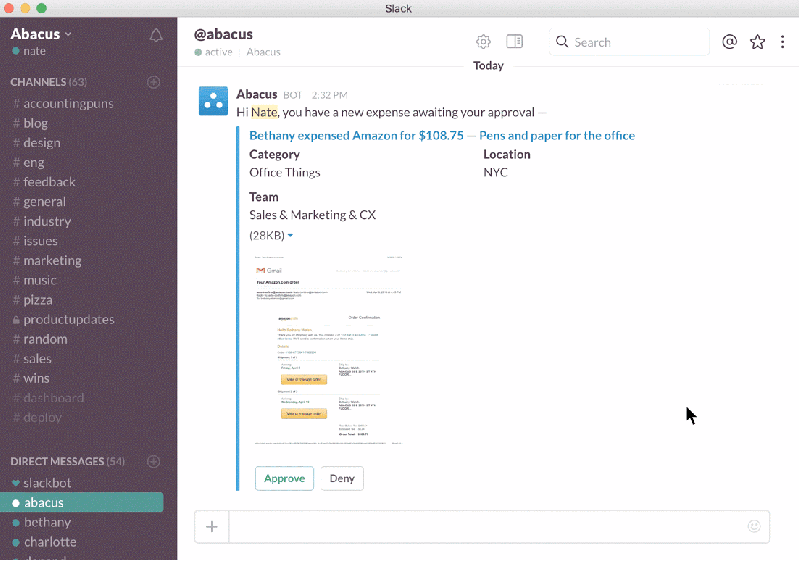 Slack Abacus