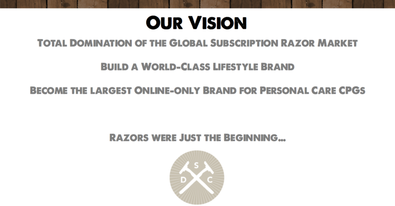 dollar shave club vision