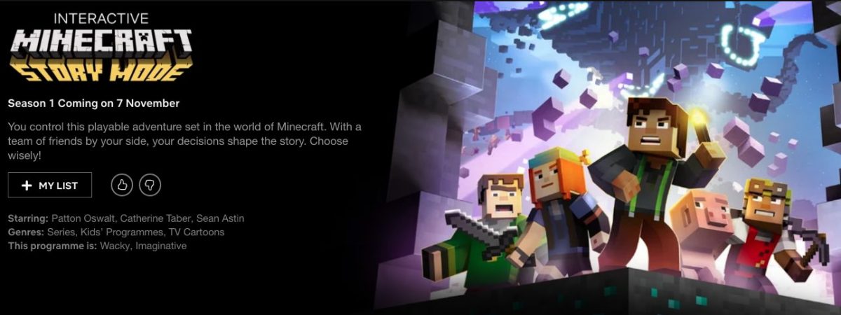 Black Mirror Bandersnatch sigue la tendencia de Minecraft Story Mode