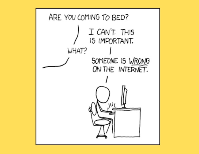 Alguien esta diciendo algo erroneo en internet!